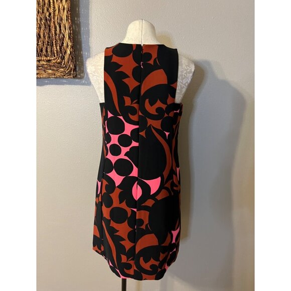 Ann Taylor Dress 6 Black Red Pink Sleeveless Stretch Career Church Washable - Picture 8 of 12